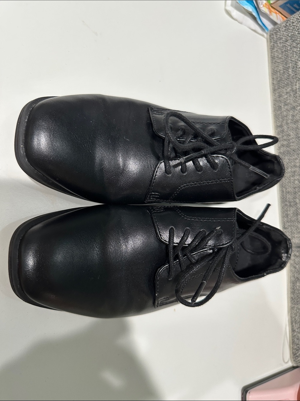 Boys Black Leather Lace-Up Derby Shoes size 13c Nordstrom - Picture 6 of 6